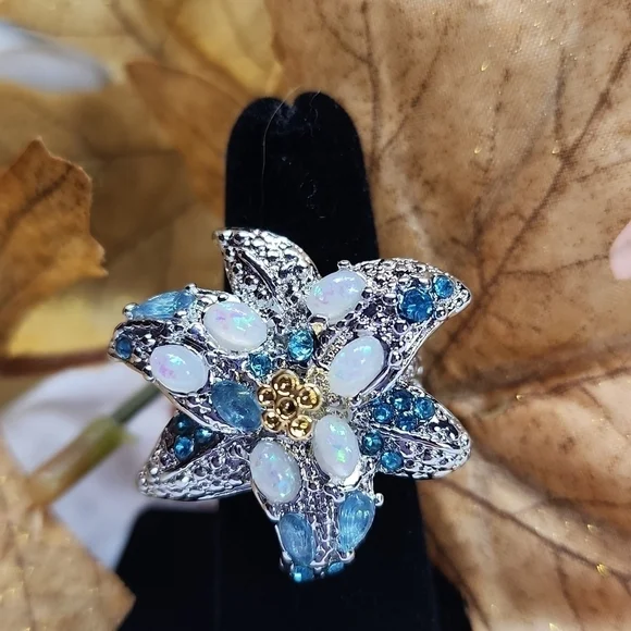 SLIVER FLOWER RING - Picture 2 of 5